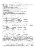 English Test (45m.)-Grade 11