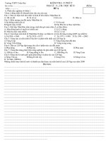 đề kiểm tra 15 phút đề B