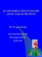 Bài 6: Kinh nghiệm và thành tưu phát triển GD trên TG