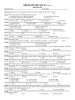 Kiểm tra kết thúc học kì 1 môn Hoá 12