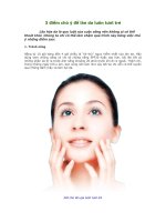 Ba điểm chú ý để làn da luôn tươi trẻ