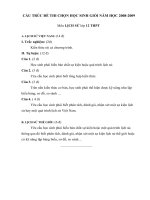 Cấu trúc đề thi HSG Sử 12