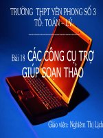 bài 18: các công cụ trợ giúp soạn thảo