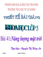 Bài 41.Năng lượng mặt trời