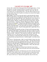 VÀI NÉT VỀ VĂN HỌC MỸ