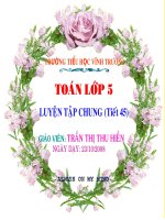 Giáo án thao giảng: Luyện tập chung, tiết 45