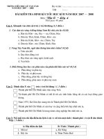 Đề thi  môn Khoa hoc