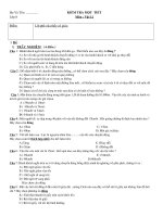 đề kiểm tra một tiết