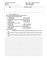 Đề KT 15 phút lần I