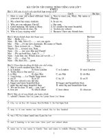 BÀI TẬP ÔN TẬP TIẾNG ANH THEO CHƯƠNG TRÌNH SHK