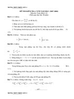 Đề thi kiểm tra chất lượng cuối năm 10 - 11 - 12