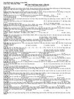 ĐỀ THI THỬ ĐẠI HỌC LẦN 2(ngày thi 15-3-2009)