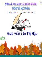 TLV : Luyên tập tả ngưởi ( Tả hoạt động )