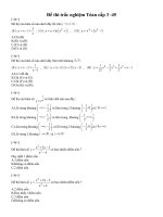 Đề thi trắc nghiệm Toán cấp 3 - 45