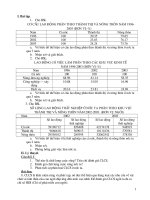 Ôn thi Đại Học cấp tốc, phần dân cư, nông nghiệp thí điểm