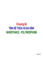 BÀI GIẢNG LẬP TRÌNH HƯỚNG ĐỐI TƯỢNG VỚI JAVA(Chương 4)