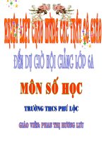 Tiết 19: Tính chất chia hết của một tổng