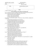 Đề kiểm tra Ngữ văn 10 Cơ bản