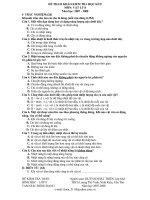 ĐỀ KIỂM TRA HỌC KỲ II VẬT LÝ