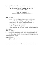 Đề kiểm tra học kỳ I môn Văn 7