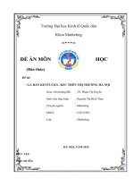 GÀ RÁN KENTUCKY- KFC TRÊN THỊ TRƯỜNG HÀ NỘI 