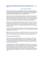 Kéo dài tuổi thọ của Window XP