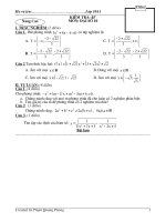 Kiểm tra 1 tiết Đại số 10 chương 4