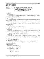 Bài 8 Một số PT, BPT quy về bậc hai (Tiết 1)