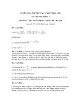 8 ĐỀTUYỂN SINH THI THỬ VÀO 10 THPT 2009 MÔN TOÁN