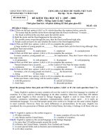 kiểm tra anh văn 12 - hệ 7 năm