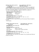 Đáp án đề kt 1tiết anh 6 kì 1 lần 1 NH08-09