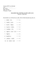 Bài KT 15 Phút Lần 2 HK II Lớp 11CB - Đề 2