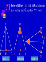 cac truong hop bang nhau cua tam giac vuong