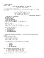 Đề kiểm tra học kì I lớp 9 Ngữ văn