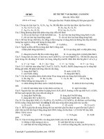 đề thi hóa đại học