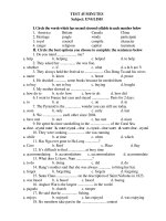 Đề kiểm tra 45 phút ki2