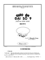 GIÁO ÁN ĐẠI SỐ 9 CHƯƠNG I
