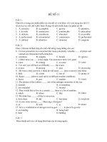 đề thi thử đại học môn anh văn - đề số 11