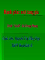 HẠNH PHÚC MỘT TANG GIA