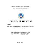 HOẠT ĐỘNG KINH DOANH DỊCH VỤ GIAO NHẬN VẬN TẢI TẠI CÔNG TY CP GIAO NHẬN ISO