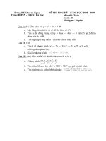 DE THI TOAN 10 KI 1 CHUYEN NGU