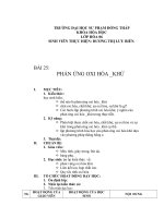 phản ứng oxi hóa khử