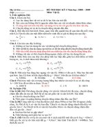 Đề kiểm tra HK I - năm học 2008 - 2009