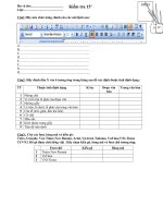 Đề kiểm tra 15 phút HKII