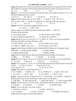 Câu Hỏi Trắc Nghiệm Luyện Thi Đại Học Đề 20