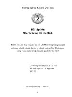 Làm rõ sự sáng tạo của Hồ Chí Minh trong việc giải quyết mối quan hệ giữa vấn đề dân tộc và vấn đề giai cấp.Vấn đề này được Đảng và nhà nước ta hiện nay giải quyết như thế nào?