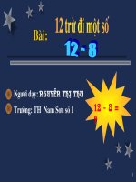 12 trừ đi một số