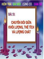 chuyen doi giua khoi luong va the tich