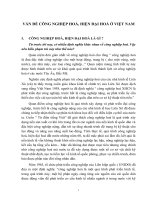 VẤN ĐỀ CÔNG NGHIỆP HOÁ, HIỆN ĐẠI HOÁ Ở VIỆT NAM