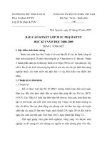 Báo cáo sơ kết năm học 08-09